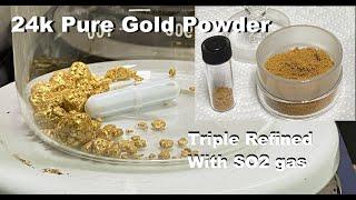 24k Triple Refined SO2 Gas Pure Gold Powder