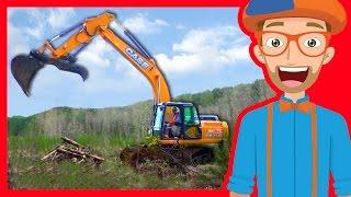 Construction Trucks for Children with Blippi | Excavators for Kids