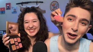 My Girlfriend Does My Makeup ASMR (lofi + whispering)