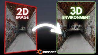 Turn a 2D Image into a 3D Environment in Blender!