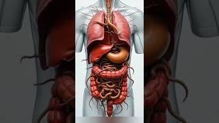Human Torso Anatomy with Parasitic Worm Infestation | Medical Visualization in 3D