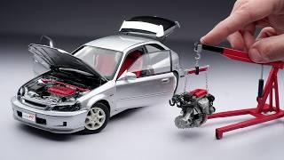 Unboxing of Most Realistic Honda Civic EK9 Type R 1:18  Scale Diecast Model Car