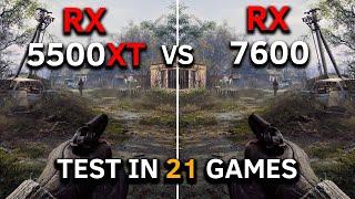 RX 5500 XT vs RX 7600 | Test in 21 Games at 1080p | RYZEN 5 5600 | Should you Upgrade? | 2025