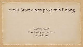 Starting a new Project in Erlang