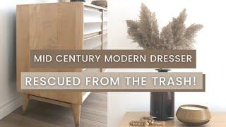 Modern Boho Dresser Makeover | RESCUED FROM THE TRASH!