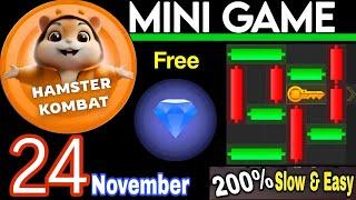 24 November  Puzzle Trick: P2E Hamster Kombat key MiniGame Solved, slow step by step! 