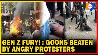 "HIRED GOONS' Motorbike TORCHED, Goons BEATEN in EPIC GEN Z Protest CLASH!"