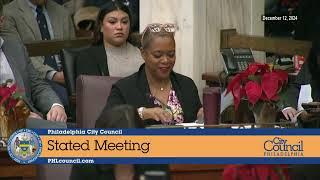 Stated Meeting of Philadelphia City Council 12-12-2024