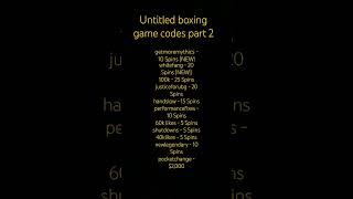 Untitled boxing game codes part 2