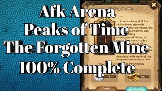 Afk Arena Peaks of Time Adventure The Forgotten Mine 100% Complete. #afkarena,