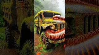 Nature Exploration | Travel Discovered | Abandoned Truck #shorts #wow #millipede