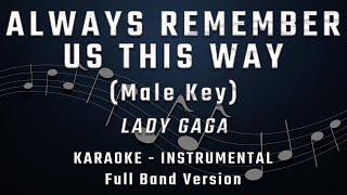 ALWAYS REMEMBER US THIS WAY - MALE KEY - FULL BAND KARAOKE - INSTRUMENTAL - LADY GAGA