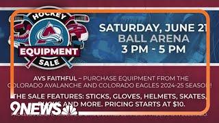 Colorado Avalanche selling used equipment at Ball Arena