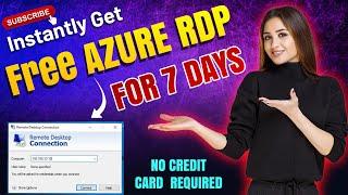 Free azure rdp | How to create free azure rdp | Microsoft azure rdp free | Free RDP 2024 | Azure RDP