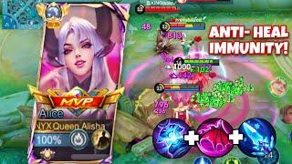 REVAMPED ALICE GET MAX SPELL VAMP NEW ANTI- HEAL IMMUNITY PASSIVE| MUST WATCH! ~ MLBB