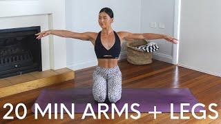 20 MIN ARMS & LEGS WORKOUT || At-Home Pilates (No Equipment)