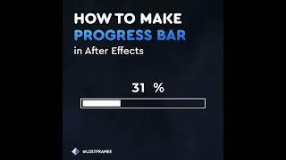 Progress Bar animation in After Effects | Quick Tutorial (ONLY 1 MINUTE)