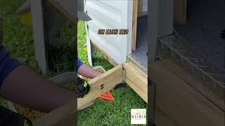 DIY shed ramp Installation Hanging Sampson Strong Tie Hangers