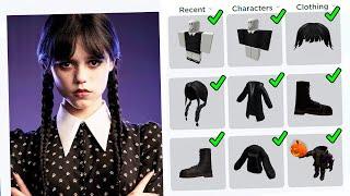 СОЗДАЛ СКИН УЭНЗДЭЙ АДДАМС в роблокс!! скин WEDNESDAY ADDAMS в роблокс