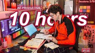 STUDY WITH ME LIVE | 10 HOURS  Harvard Alumnus, Chill Work With Me, Rain Sounds, Pomodoro Timer