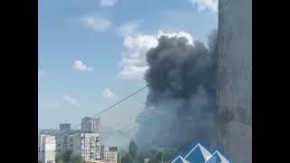 Видео взрыва в Камаз Центре с другого ракурса. Донецк