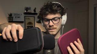 ASMR behind the mic tapping (part 2) (with cases)