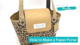 How to make a Paper Purse / Tote Bag Tutorial