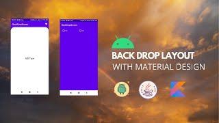 Back Drop Layout | Android Studio | Material Design