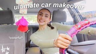 giving my car the ultimate makeover!! *aesthetic + colorful*