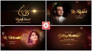 Cinematic wedding invitation video editing in Kinemaster | Kinemaster wedding invitation editing