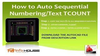 How to Auto Sequential Numbering/Text TCOUNT Autocad 2015