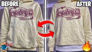 HOW TO MAKE A CROPPED HOODIE IN 2023! | EASIET WAY TO CROP YOUR HOODIE | DIY️