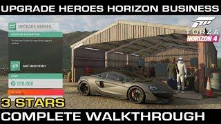 Forza Horizon 4 - Upgrade Heroes Horizon Business (3 Stars Complete Walkthrough)