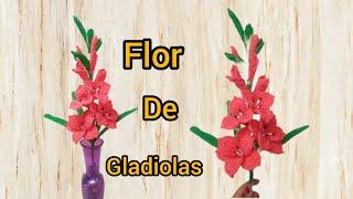 Cómo realizar flores de Gladiolas a CROCHET  paso a paso .