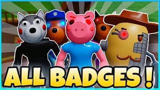 HOW TO GET ALL 13 BADGES in PIGGY RP 2 Roblox