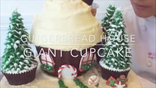 How to make a GIANT Gingerbread House Cupcake | Anna Eden | The Classic Cupcake Co.