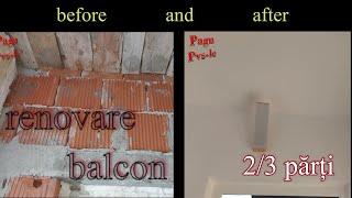 Renovare balcon #2/3 Tencuire, gletuire, tavan, sapa autonivelanta, parchet.