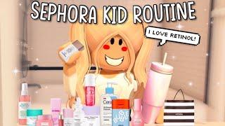 SEPHORA KID DAILY ROUTINE *GONE WRONG* | Roblox Bloxburg Voice Over Roleplay | Blossom Family