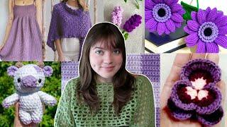 50 easy PURPLE crochet ideas with FREE patterns (beginner friendly)