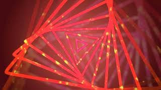 VFX Neon Red Triangle - Video Loop Background HD - VJ Loop - No Copyright Royalty Free