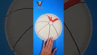 PAPER-CRAFTS FOR SUMMER. / BEACH-BALL PAPER-PLATE.  #paperplatecrafts #beachball #summer