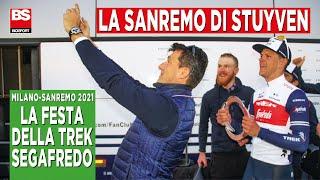 Stuyven e la Trek-Segafredo, i Re di Sanremo. Scatta la festa con abbracci e “We Are The Champions”