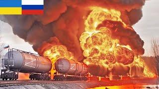 THIS NIGHT! MILLIONS of Tons of North Korean shells blown up on the Crimean Bridge by Ukrainian F-16