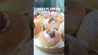 Cream cheese strawberry donut 