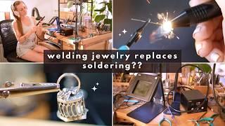 Can Welding REPLACE Soldering in Jewelry Metalsmithing?? How to Use Helix Welder