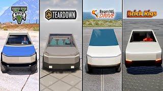 GTA 5 CYBERTRUCK VS TEARDOWN CYBERTRUCK VS BEAMNG CYBERTRUCK VS BRICKRIGS CYBERTRUCK- WHICH IS BEST?