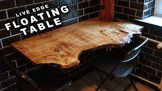 DIY Floating Table from Old Wood - Epoxy Resin Wood Table / Live Edge Dining Table  - Woodworking