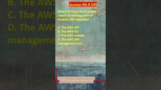AWS Solutions Architect Associate Certification Practice Questions | Question No. 145 #aws #shorts