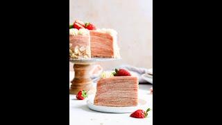 Strawberry Crepe Cake Video