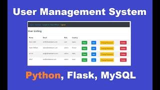 User Management System with Python,  Flask & MySQL | Python Project